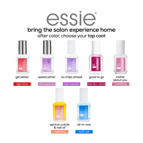 essie Salon-Quality Vegan Nail Polish, Good To Go Top Coat, 0.46 fl oz