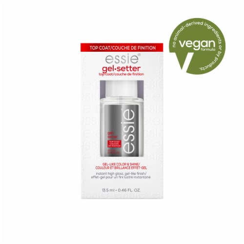 essie gel couture gel-like nail polish, vegan, clear, matte top coat, 0.46 fl oz