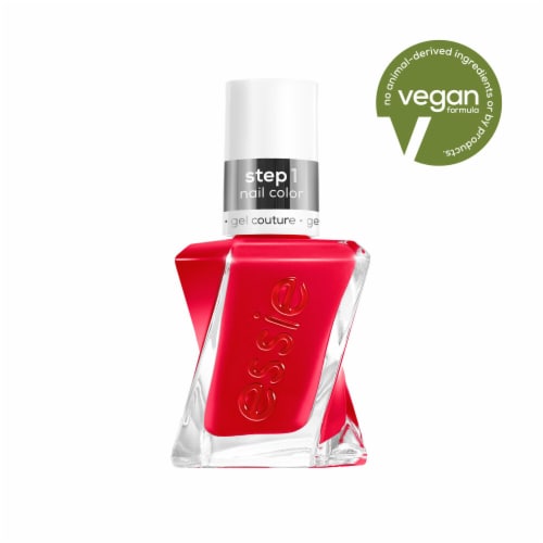 essie gel couture gel-like nail polish, vegan, red, rock the runway, 0.46 fl oz