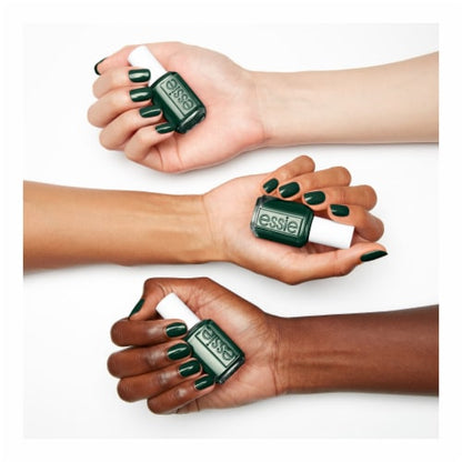 essie salon-quality nail polish, vegan, forest green, Off Tropic, 0.46 fl oz