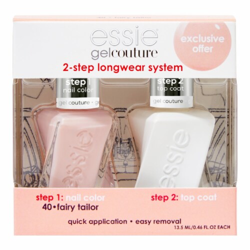 essie gel couture gel-like nail polish kit, vegan, pink, fairy tailor kit, 1 kit