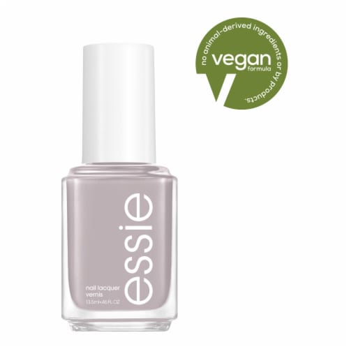 essie salon-quality nail polish, vegan, gray, Without A Stitch, 0.46 fl oz