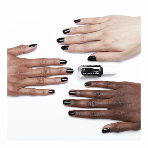 essie expressie quick dry nail polish, vegan formula, true black, Now Or Never, 0.33 fl oz