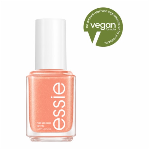 essie salon-quality nail polish, vegan, peach shimmer, Reach New Heights, 0.46 fl oz
