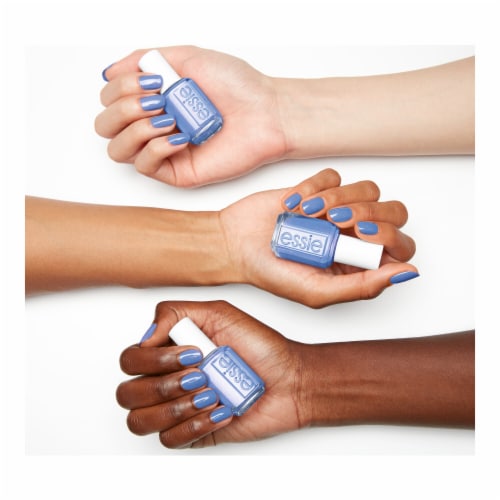essie salon-quality nail polish, vegan, cool muted blue, From A To Zzz, 0.46 fl oz