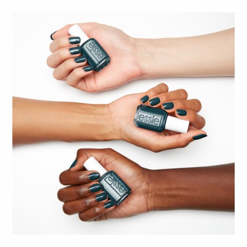 essie salon-quality nail polish, vegan, deep teal, In Plane View, 0.46 fl oz
