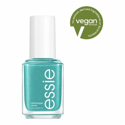 essie salon-quality nail polish, vegan, teal shimmer, Main Attraction, 0.46 fl oz