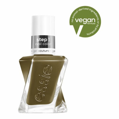 essie gel couture gel-like nail polish, vegan, green, totally plaid, 0.46 fl oz