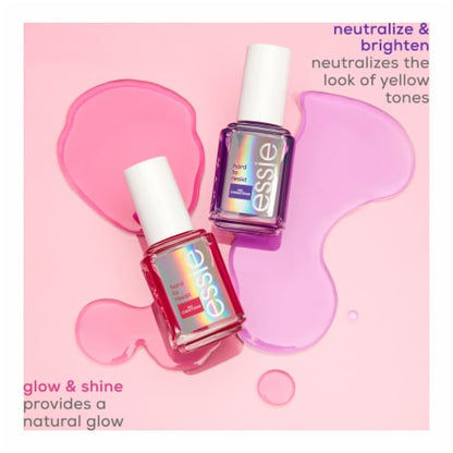 essie nail care, vegan, strengthener treatment, glow, shine, Glow & Shine (pink tint), 0.46 fl oz