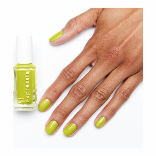 essie expressie quick dry nail polish, vegan, power moves, green, main character moment, 0.33 fl oz