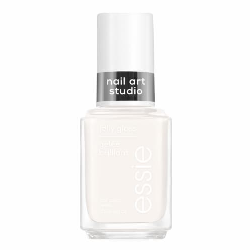 essie Nail Art Studio  jelly gloss nail polish, vegan, sheer white, arctic jelly, 0.46 fl oz