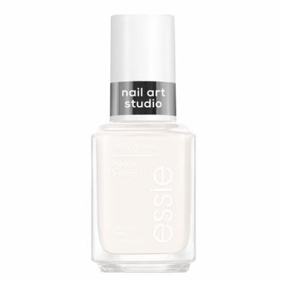 essie Nail Art Studio  jelly gloss nail polish, vegan, sheer white, arctic jelly, 0.46 fl oz