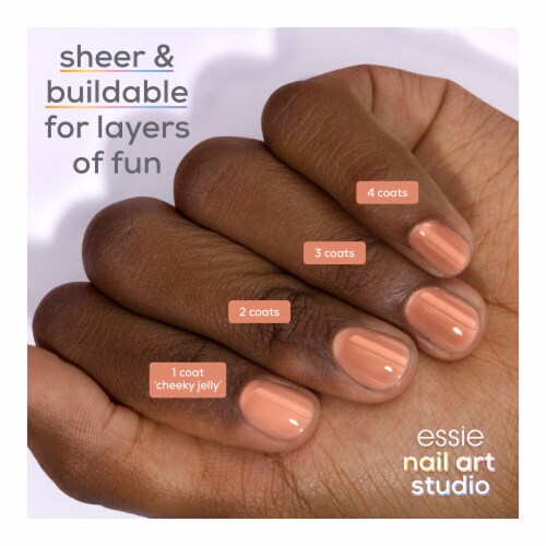 essie Nail Art Studio  jelly gloss nail polish, vegan, sheer finish, cheeky jelly, 0.46 fl oz