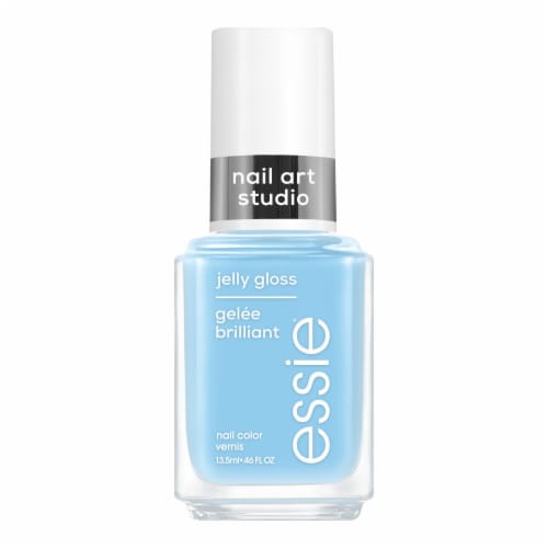 essie Nail Art Studio  jelly gloss nail polish, vegan, sheer blue, sky jelly, 0.46 fl oz