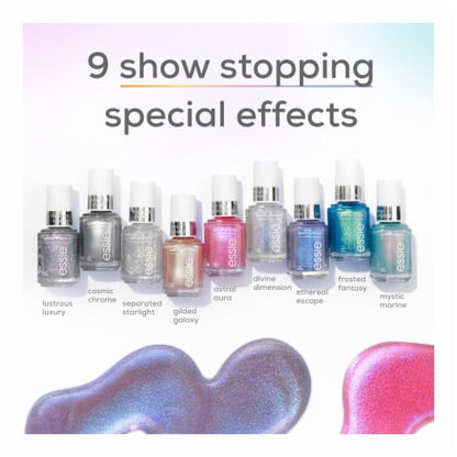 essie Nail Art Studio special effects nail polish, chrome, vegan, peach, gilded galaxy, 0.46 fl oz