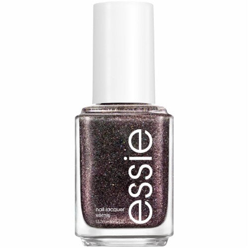 essie salon-quality nail polish, vegan, punk at heart, black, studs & spikes, 0.46 fl oz