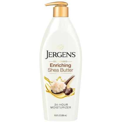 Jergens Shea Butter 16.8oz 24Hr Moisturizer Lotion Pump