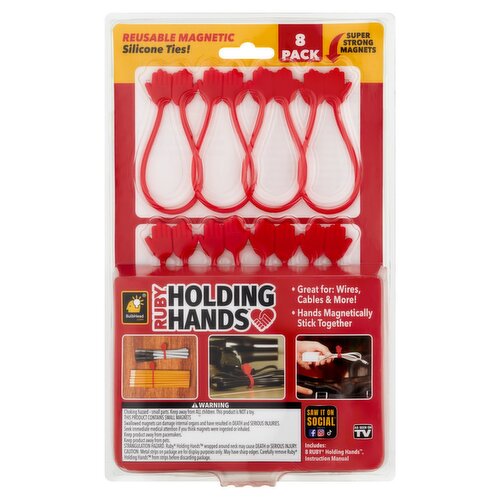 BulbHead Ruby Holding Hands Silicone Zip Ties