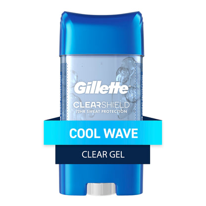 Gillette Clear Shield Clear Gel Antiperspirant / Deodorant - Cool Wave, 0.5 Oz