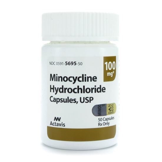 MINOCYCLINE HCL TB 100MG 50 CPLT