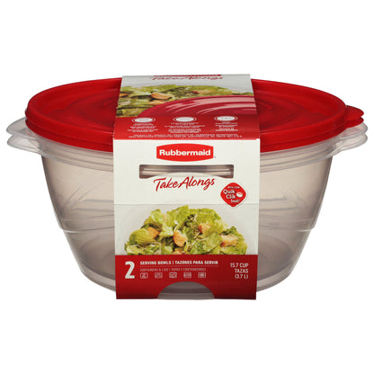 Rubbermaid TakeAlongs Small Bowl Food Storage Containers, 3.2 Cups, 4.0 CT
