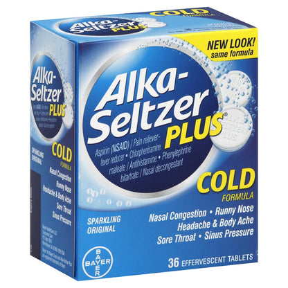 Alka-Seltzer Plus Cold - Sparkling Original, 2 tablets