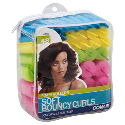 CONAIR Body & Bounce Medium Foam Hair Rollers, 12 count