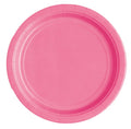Unique Solid Round 7" Paper Plates - Hot Pink, 20 count