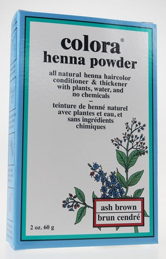 Colora Henna Powder Hair Color Ash Brown 2oz