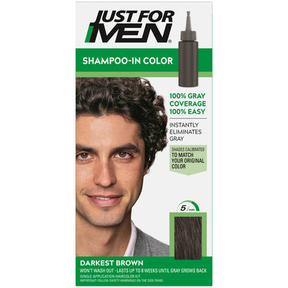 Just For Men Shampoo In #H-50 Haircolor Darkest Brown