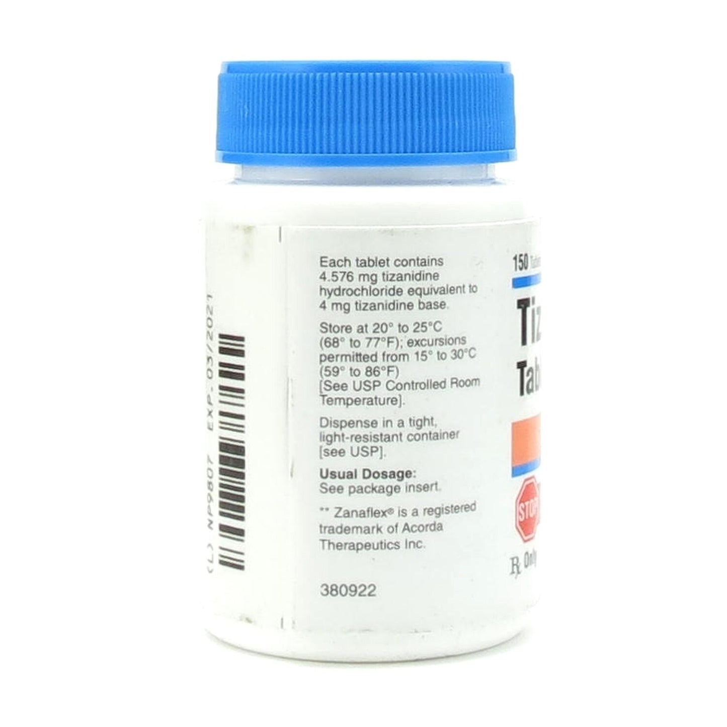 TIZANIDINE HCL CP 4MG 150