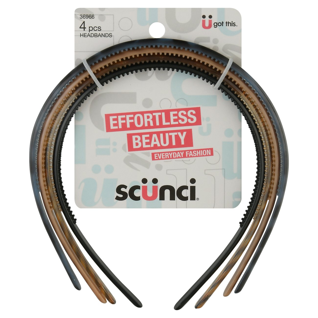 Scünci Effortless Beauty 1" Headbands, 2 CT