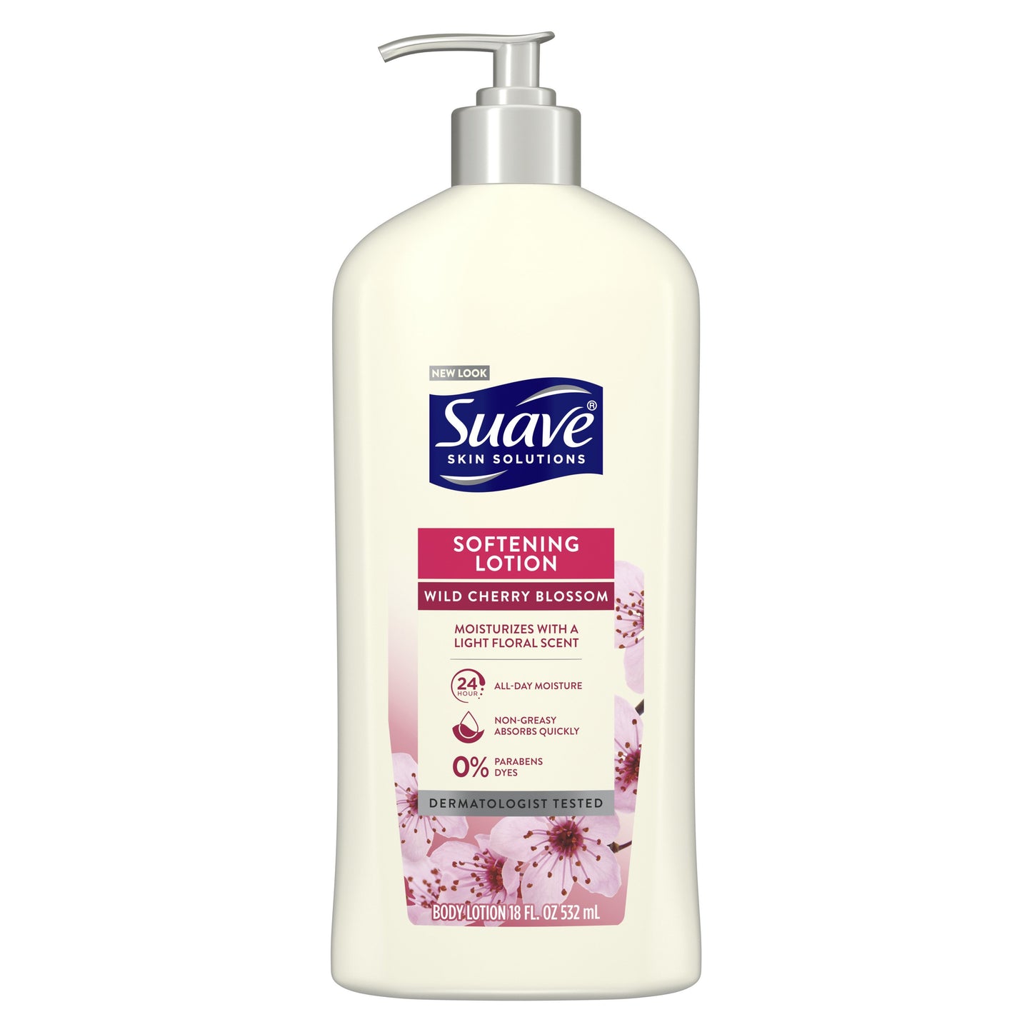 Suave Skin Lotion 18oz Pump Softening Wild Cherry Blossom
