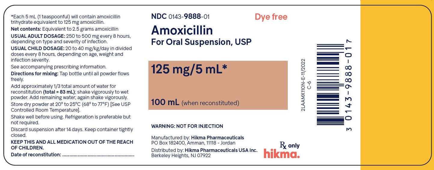 AMOXICILLIN CW 125MG 100