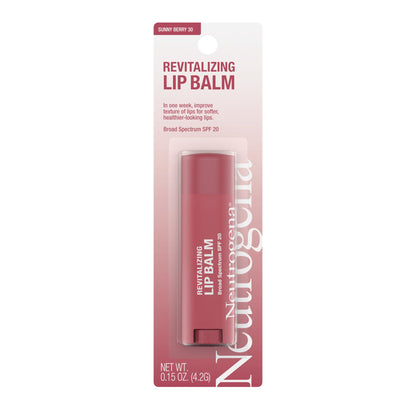Neutrogena Revitalizing Tinted Lip Balm, SPF 20, Sunny Berry, .15 oz