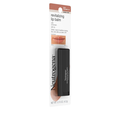 Neutrogena Revitalizing Tinted Lip Balm, SPF 20, Soft Caramel, .15 oz