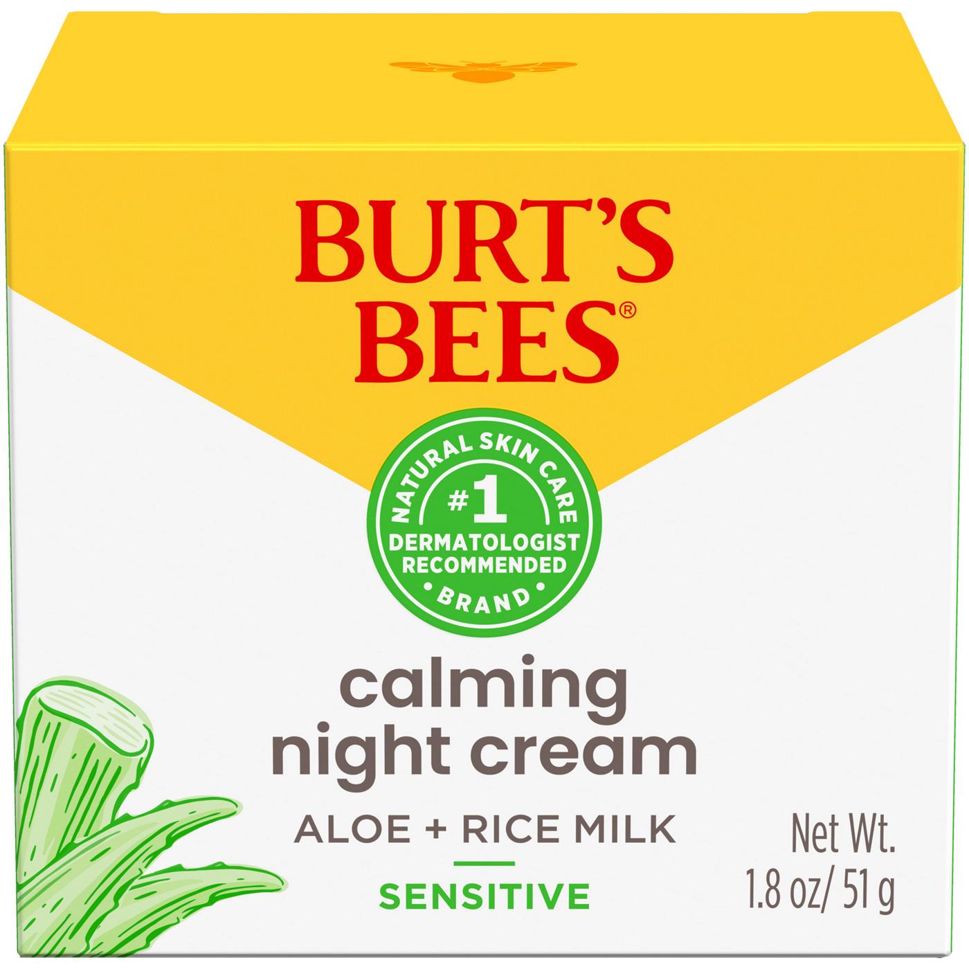 Burt's Bees Sensitive Solutions Calming Night Cream, 1.8 oz