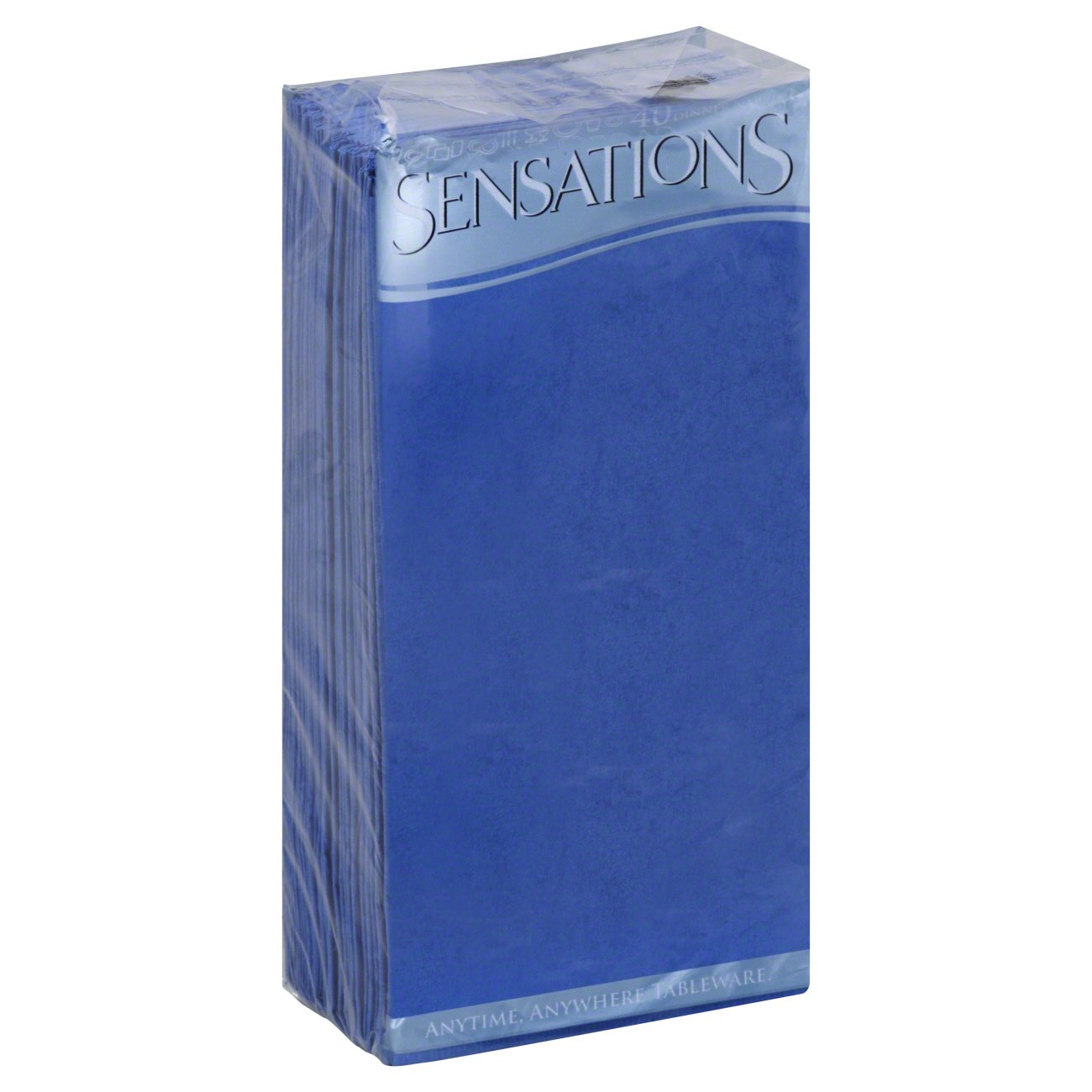 SENSATIONS Dinner Napkins - Navy Blue, 40 count
