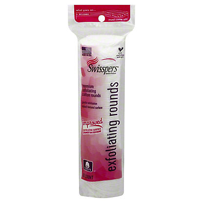 Swisspers Cotton Rounds Exfoliating 80 Count