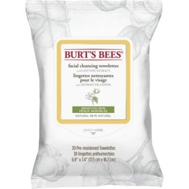 BURT'S BEES FACIAL CLEAN SENS WIPES 30CT