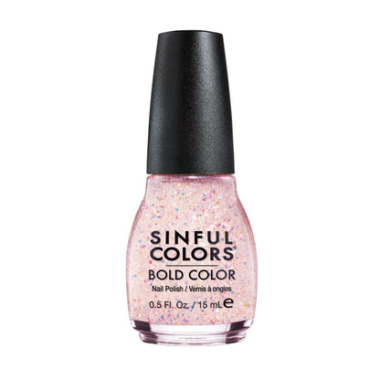 SinfulColors Professional Nail Polish 830 Pinky Glitter