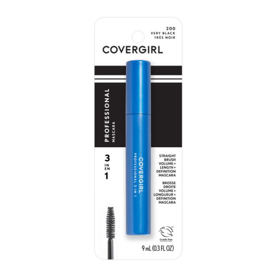 COVERGIRL Professional 3-in-1 Straight Brush Mascara - 200 Very Black