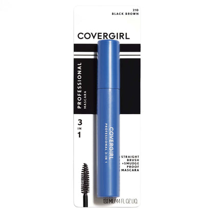 COVERGIRL Professional 3-in-1 Straight Brush Mascara - 210 Black Brown