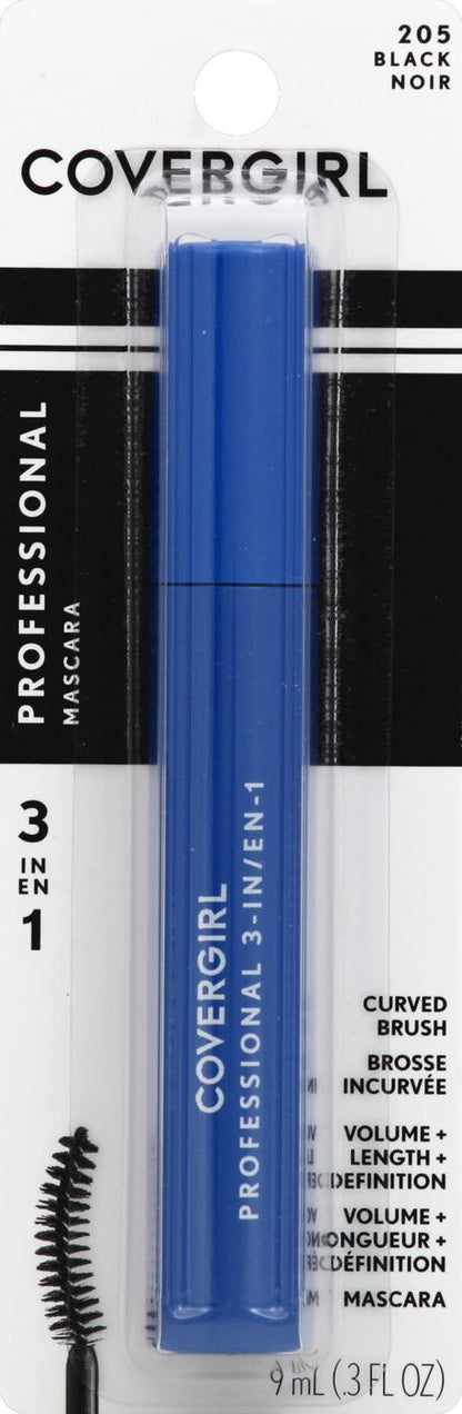 COVERGIRL Professional 3-in-1 Curved Brush Mascara - 205 Black