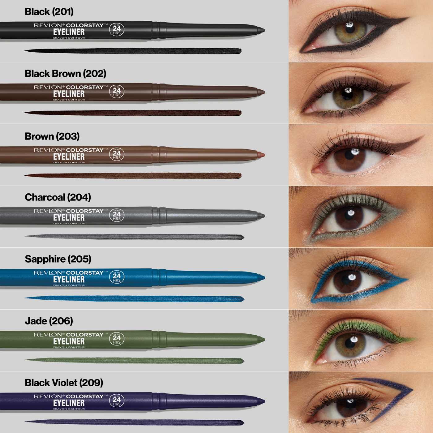 REVLON ColorStay Pencil Waterproof Eyeliner With Built-In Sharpener - 206 Jade
