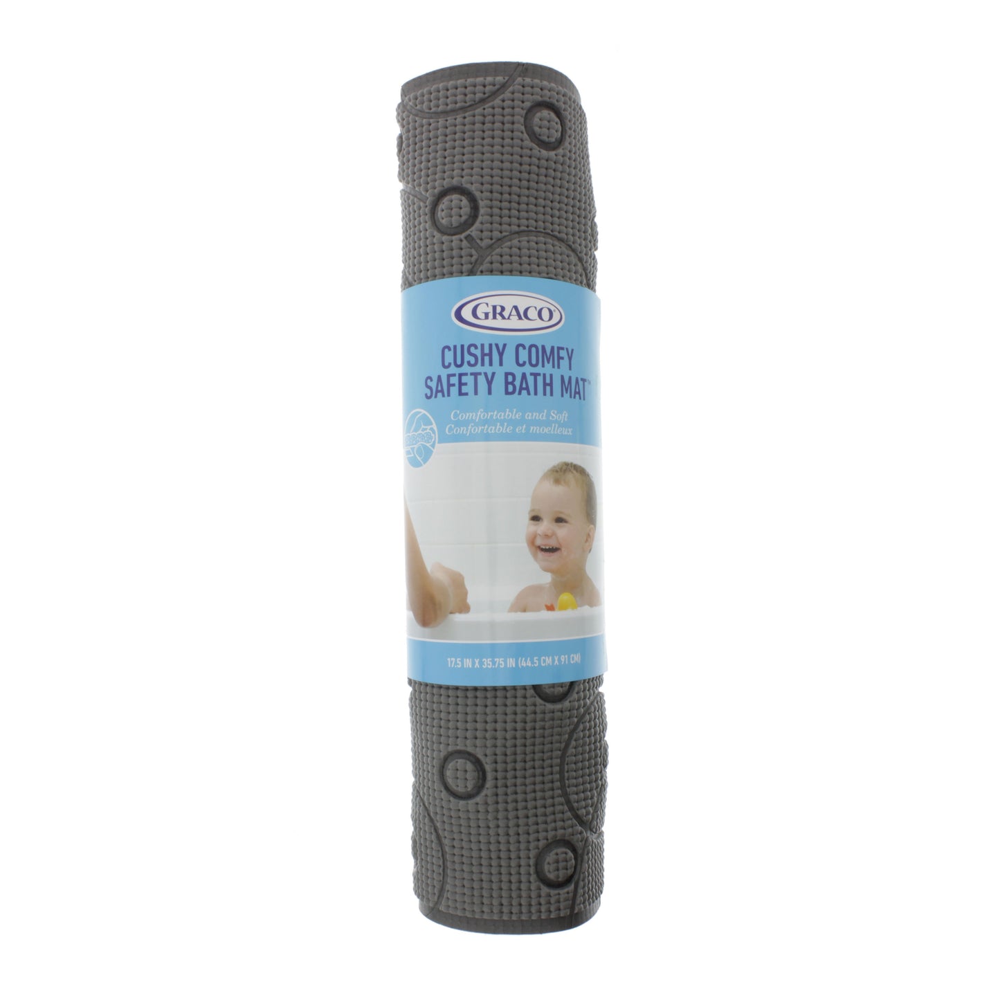 DCK 17x36 SAFETY BATH MAT GRAY