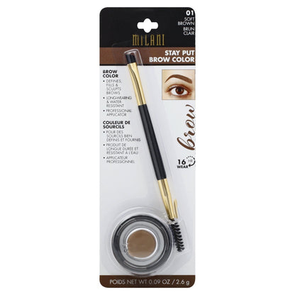 Milani Stay Put  Brow Color Soft Brown