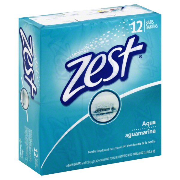 Zest Bath Bars 4oz 3 Count Aqua