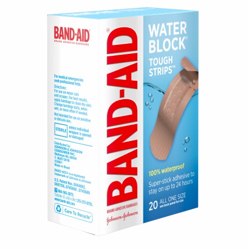 Band-Aid Water Block Tough Strips 20 Count All One Size