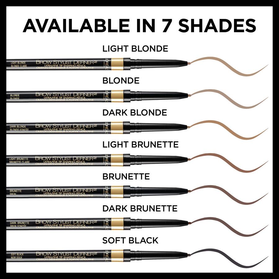 L'ORÉAL PARIS Brow Stylist Definer Waterproof Eyebrow Mechanical Pencil, 388 Blonde, 0.003 oz.